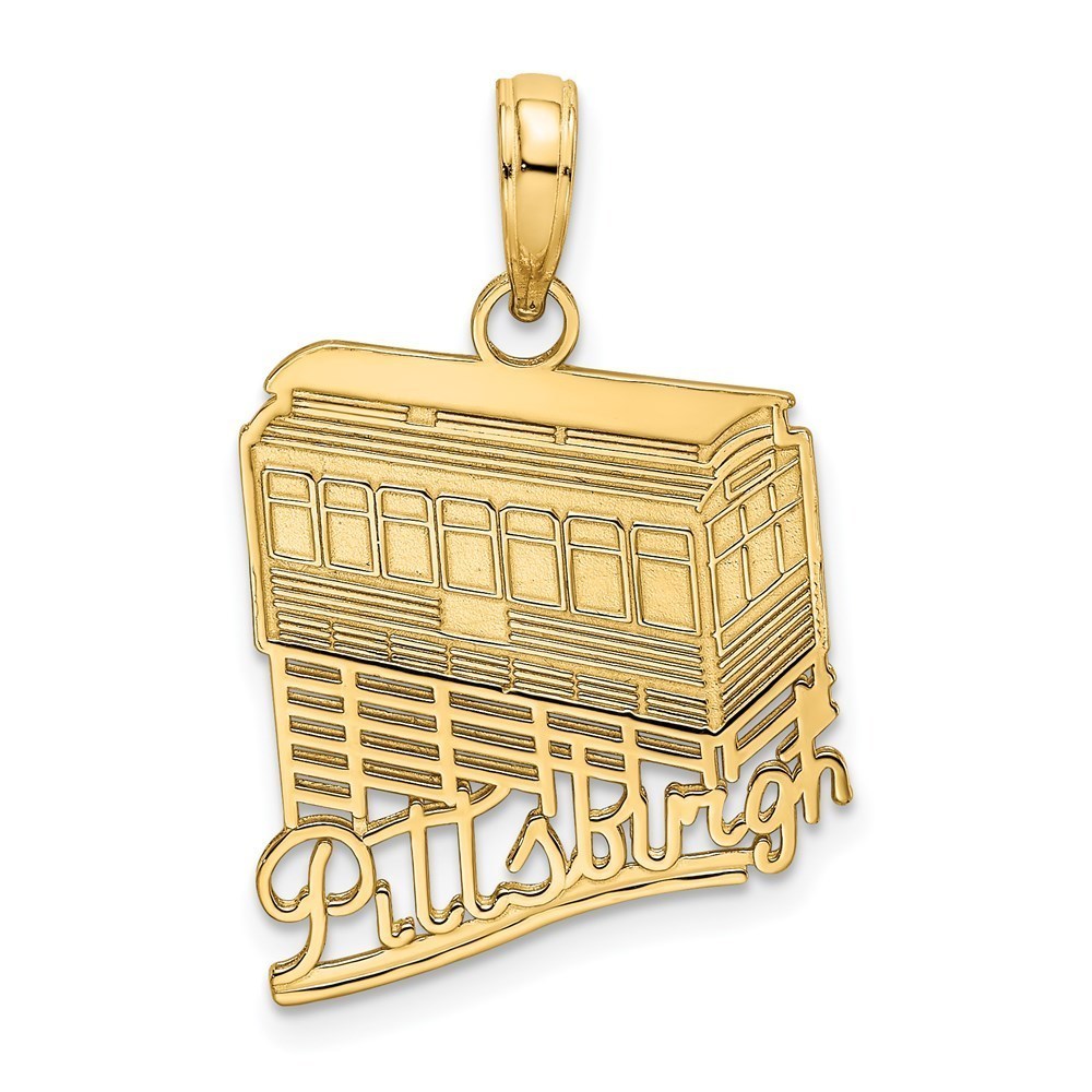 14k Yellow Gold Small Travel Pittsburgh Incline (Tram) Charm